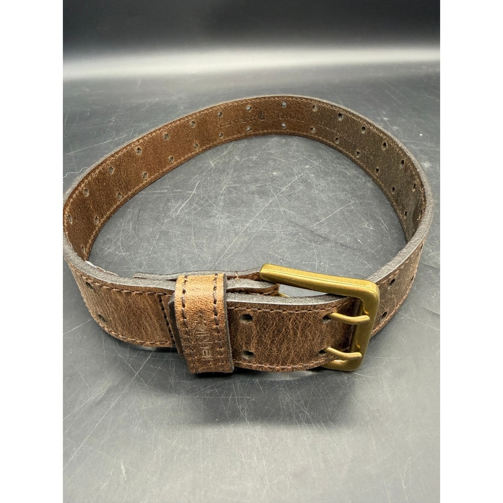 Carhartt Belt Double Prong Leather 18-20 Brown‎ Boys